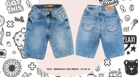Short Infantil Menina Médio Up Teen Max Denim Kids Tam 10 ao 16 - Ref 9437 Short Infantil Menina Médio Up Teen Max Denim Kids Tam 10 ao 16 - Ref 9437