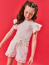 Short Infantil Menina Strawberry Natural Cinti