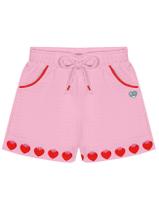 Short Infantil Menina Strawberry Rosa Cinti