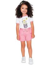 Short Infantil Rosa Neon - Fakini