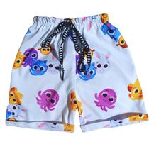 Short infantil tactel Mauricinho Bolofofos Safari menino Short infantil tactel Mauricinho Bolofofos Safari menino