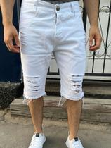 Short Jeans Branco Masculino Short Jeans Branco Masculino