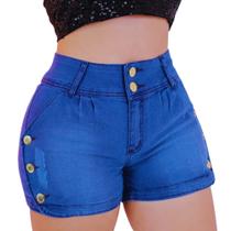 Short Jeans Cargo com Detalhes em 8 Botões