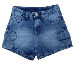 Short Jeans Cargo Infantil Juvenil Meninas 10 Ao 16 (7575) - review jeans