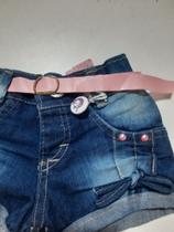 Short jeans cinto infantil
