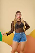 Short jeans com brilho Short jeans com brilho
