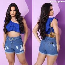 Short jeans com cinto Short jeans com cinto
