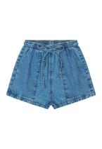 Short Jeans com Faixa Juvenil Gloss