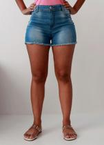 Short Jeans Cós Alto Lavagem Clara - Jezzian