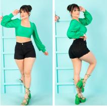 short jeans cuto franjinha