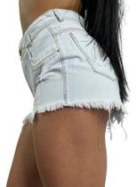 Short Jeans Desfiado Cintura Alta Feminino C37