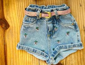 Short jeans Disney feminino - roupa menina - Cheios de charme