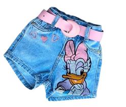 Short jeans Disney feminino - roupa menina