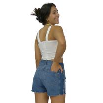 Short Jeans Feminino Barra Desfiada