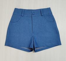 Short jeans feminino básico com elastano - Jô Modas