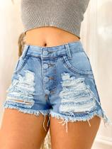 Short Jeans Feminino bermuda destroyed Jeans Premium Da moda