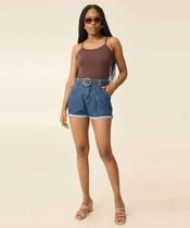 Short Jeans Feminino Cinto Bolsos Marisa-74722