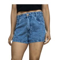 Short Jeans Feminino Cintura Alta Bermuda Verão Bensmat