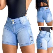 Short Jeans Feminino Cintura Alta Modelo Premium