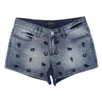 Short Jeans Feminino Confort Sky Bleach - Tassa Gold 17185 Short Jeans Feminino Confort Sky Bleach - Tassa Gold 17185
