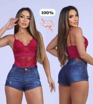 short jeans feminino curto premium da moda