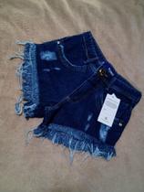 Short jeans feminino desfiado