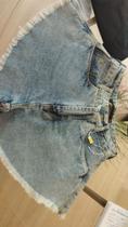 Short jeans godê lavagem clara