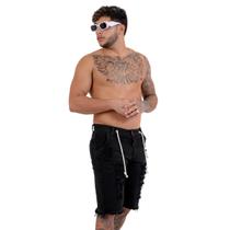 Short Jeans Masculino Preto: Preto e Descontração em Denim Short Jeans Masculino Preto: Preto e Descontração em Denim