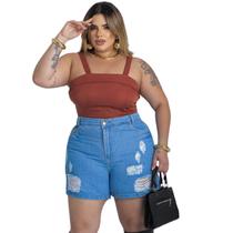 Short jeans plus size lumix tamanhos 46 a 52 ref-300172 Short jeans plus size lumix tamanhos 46 a 52 ref-300172
