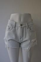 Short Jeans Print Praia Lavagem Clara Tamanho 38