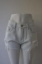 Short Jeans Print Praia Lavagem Clara Tamanho 40