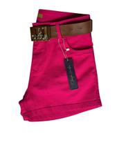 short jeans rosa feminino curto 10404
