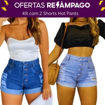 Short Jeans Z lav Clara 4 botoes cobertos