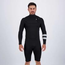 Short John Hurley M Advant 2/2 LS Springsuit Manga Longa Preto