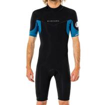 Short John Rip Curl Dawn Patrol 2mm Back Zip Preto/Azul