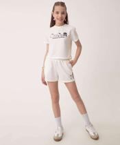 Short Juvenil Hello Kit Marisa Tam 10 a 16 Off White-91062