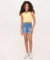 Short Juvenil Jeans Barra Dobrada Tam 10 a 16-75144 Short Juvenil Jeans Barra Dobrada Tam 10 a 16-75144