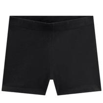 Short Kukiê Basic Em Cotton Preto Verão