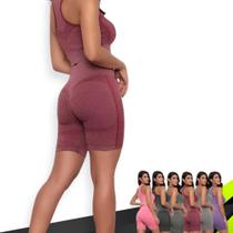 SHORT Leg Legging LEVANTA BUMBUM Cintura Alta Fitness Treino Corrida Academia 960