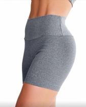 Short legging cintura alta cinza fitness caminhada academia P M G GG