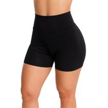 Short Legging Cintura Alta Compressão Feminino Suplex Academia Confortável