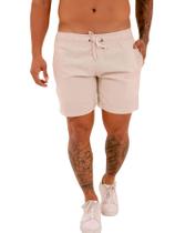 Short Linho Masculino Bermuda Casual Mauricinho Premium Leve Slim Praia
