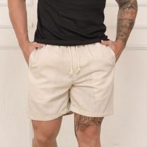 Short Linho Masculino Mauricinho Bermuda Moda Praia