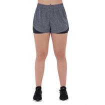 Short Lupo AF Malha Feminino - Cinza/Preto