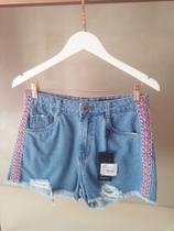 Short macramé onça preta Tam 38 Short macramé onça preta Tam 38