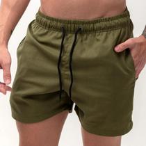 Short Masculino Bermuda de Linho Leve Slim Premium Verde