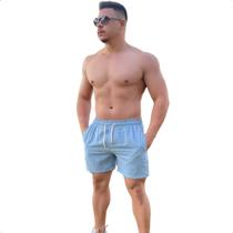 Short Masculino Bermuda Em Linho Praia Academia Mauricinho Casual Premiun