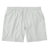 Short Masculino Bermuda Mauricinho Liso Tactel Cinza