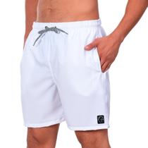 Short Masculino Branco Liso Básico Bermuda Confortável Premium Moda Praia