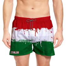 Short Masculino Estampa Italia Verão Academia Copa Moda